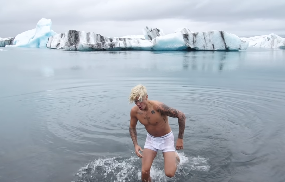 Justin Bieber filmed a music video in Iceland