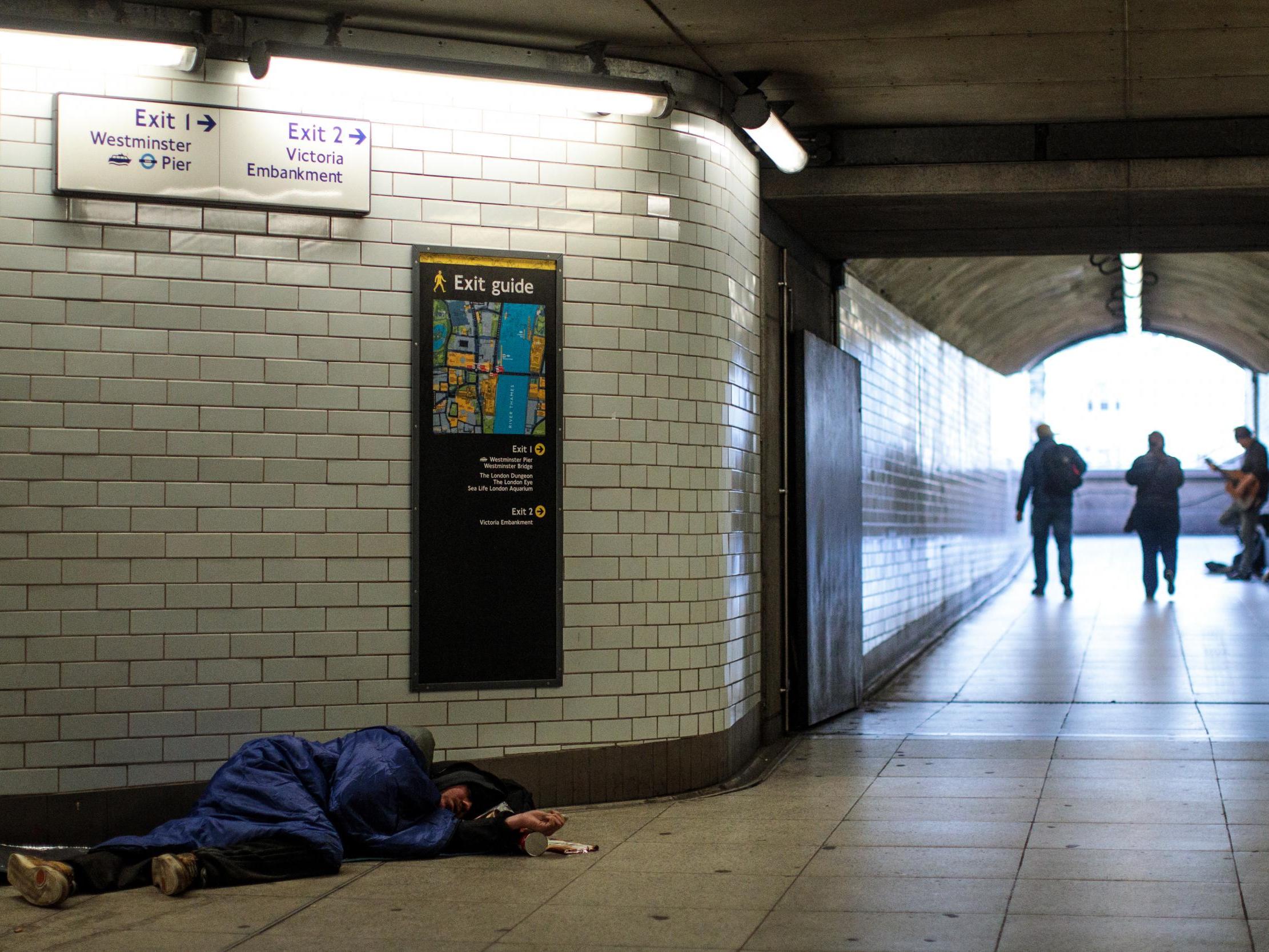 Rough Sleeping In London Hits Record High As 100 People Become Street   Homeless Westminster Tube 