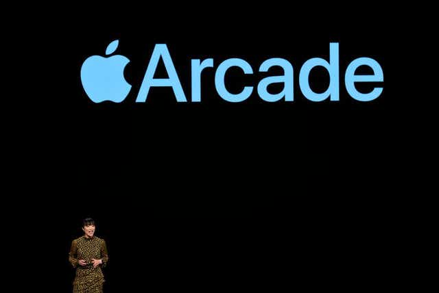 Ann Thai, senior product marketing manager of the App Store at Apple, unveils Apple Arcade at the Steve Jobs Theater on March 25, 2019 in Cupertino, California