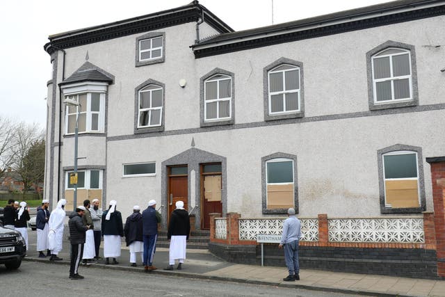 Windows were smashed at the Al Habib Trust mosque in Aston, Birmingham