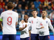 Hudson-Odoi stars on full debut as England cruise past Montenegro