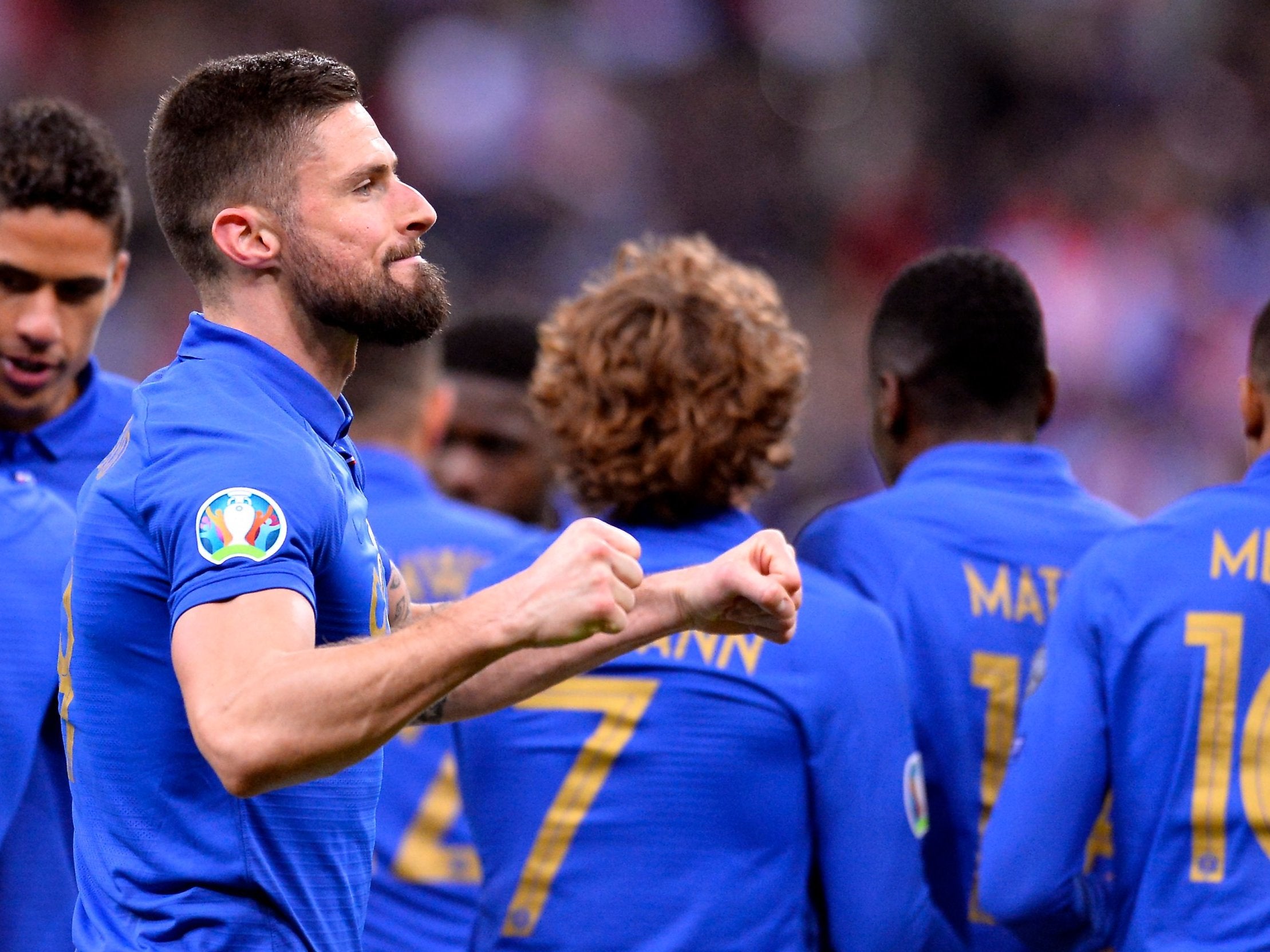 Olivier Giroud surpassed David Trezeguet in France’s all-time scoring records