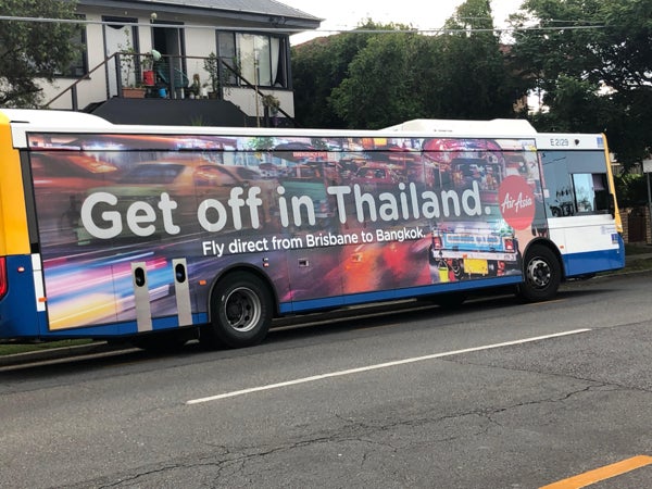 AirAsia's controversial campaign was plastered over buses