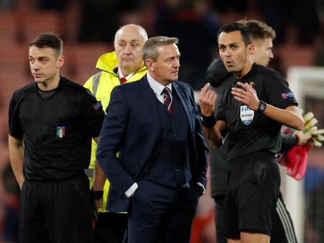 Boothroyd was unhappy at the end of the game