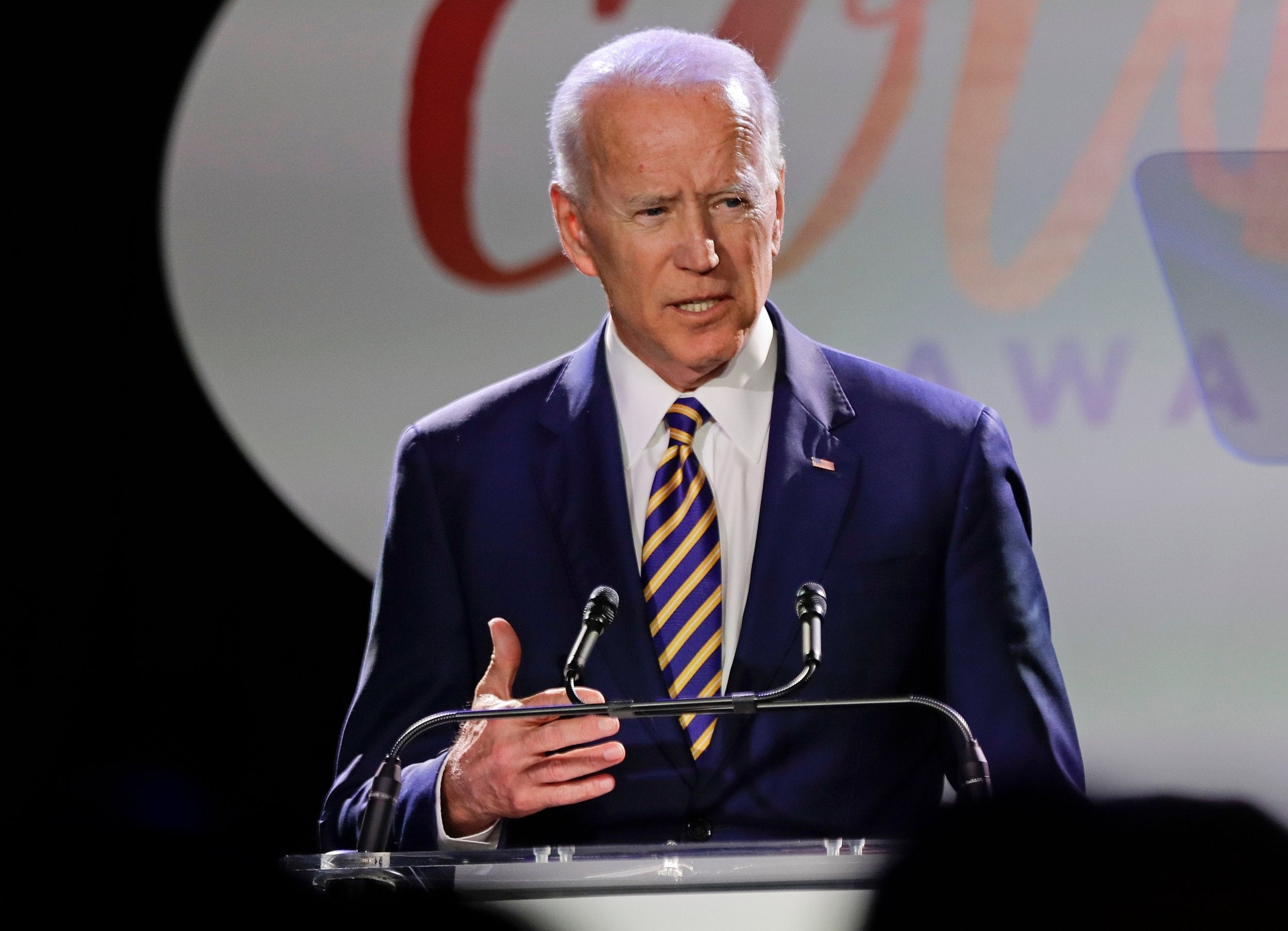 Joe Biden speaks at the Biden Courage Award in New York