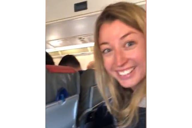 Passengers dissolved into laughter after hearing the flight steward's announcement