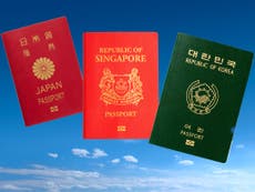 Japan, Singapore and South Korea have world's most powerful passports