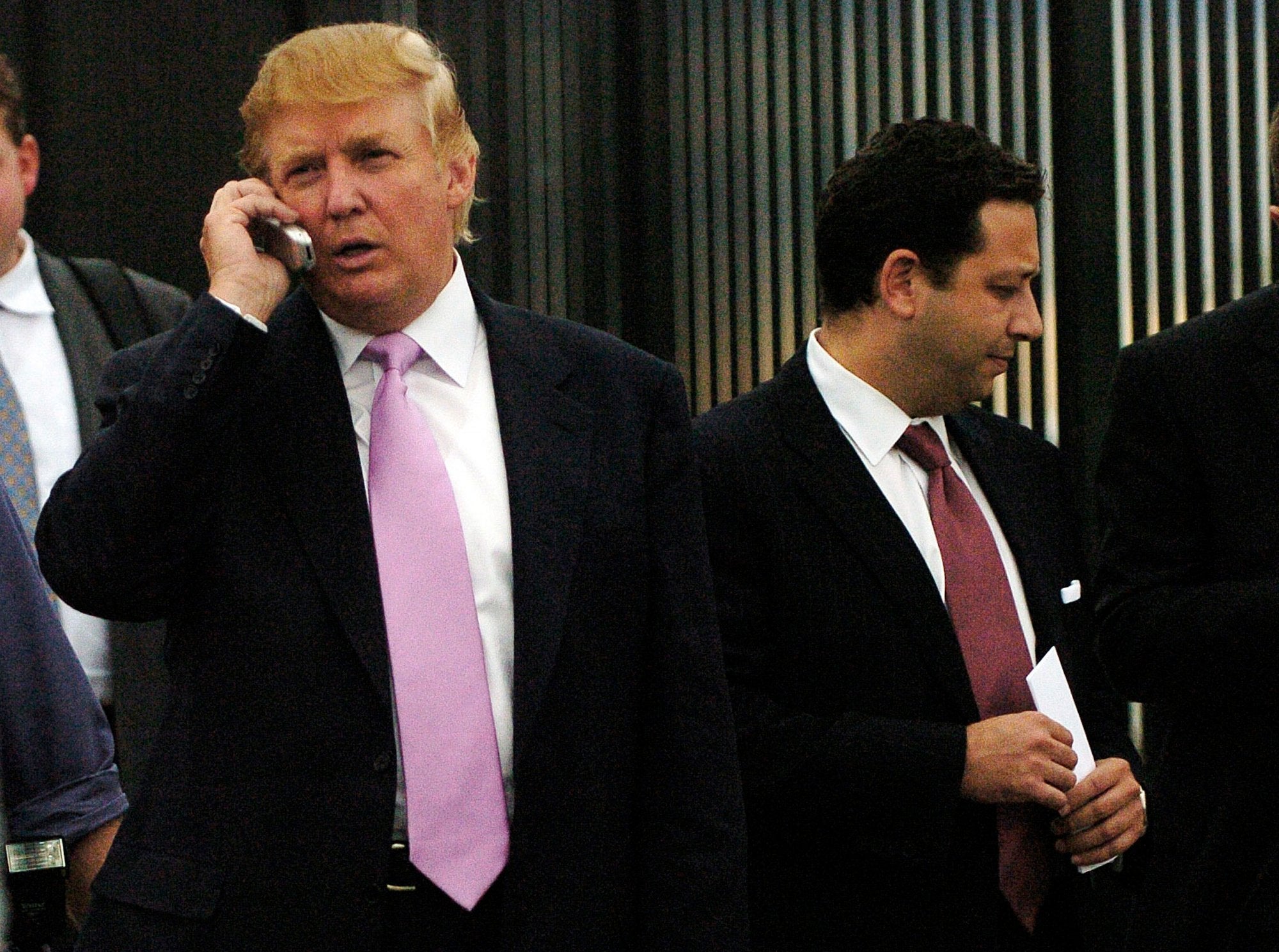 Donald Trump, left, with Felix Sater, right,in this 14 September, 2005