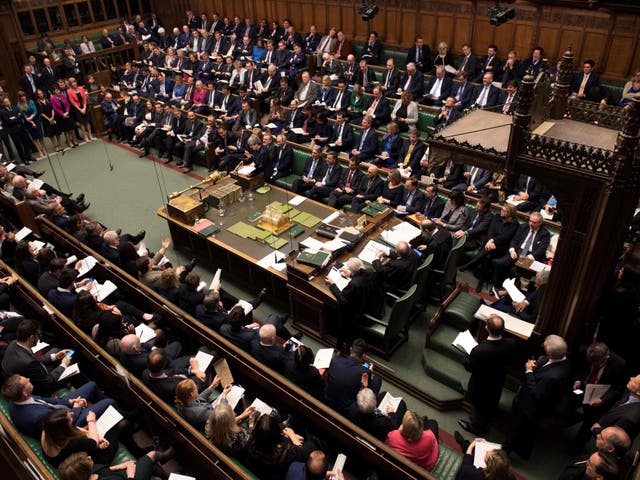 May speaking during Prime Minister’s Questions on Wednesday