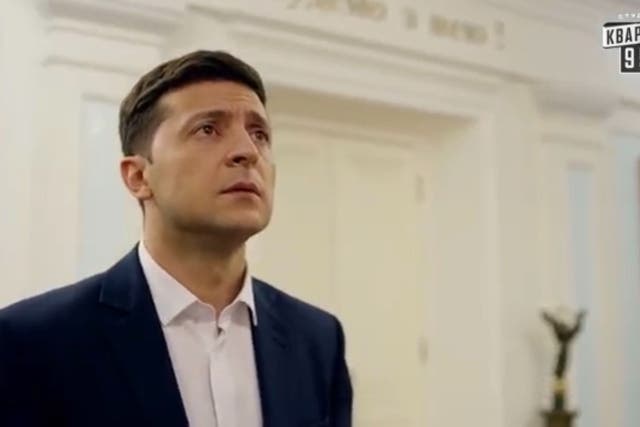 Volodymyr Zelensky’s onscreen alter-ego Vasily Goloborodko