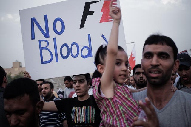 There have been numerous protests against Formula One staging a Grand Prix in Bahrain