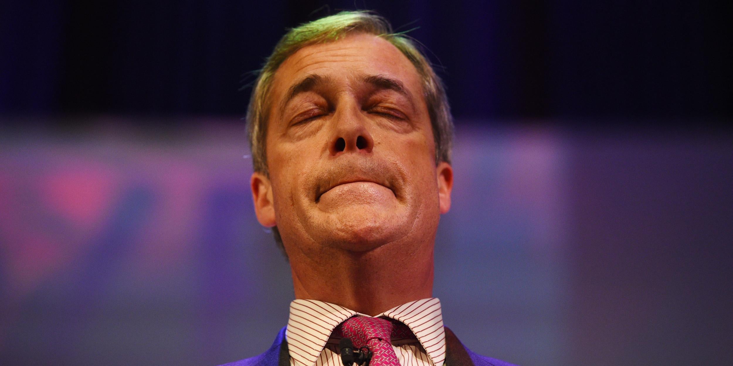 Nigel Farage at a Leave Means Leave rally in London