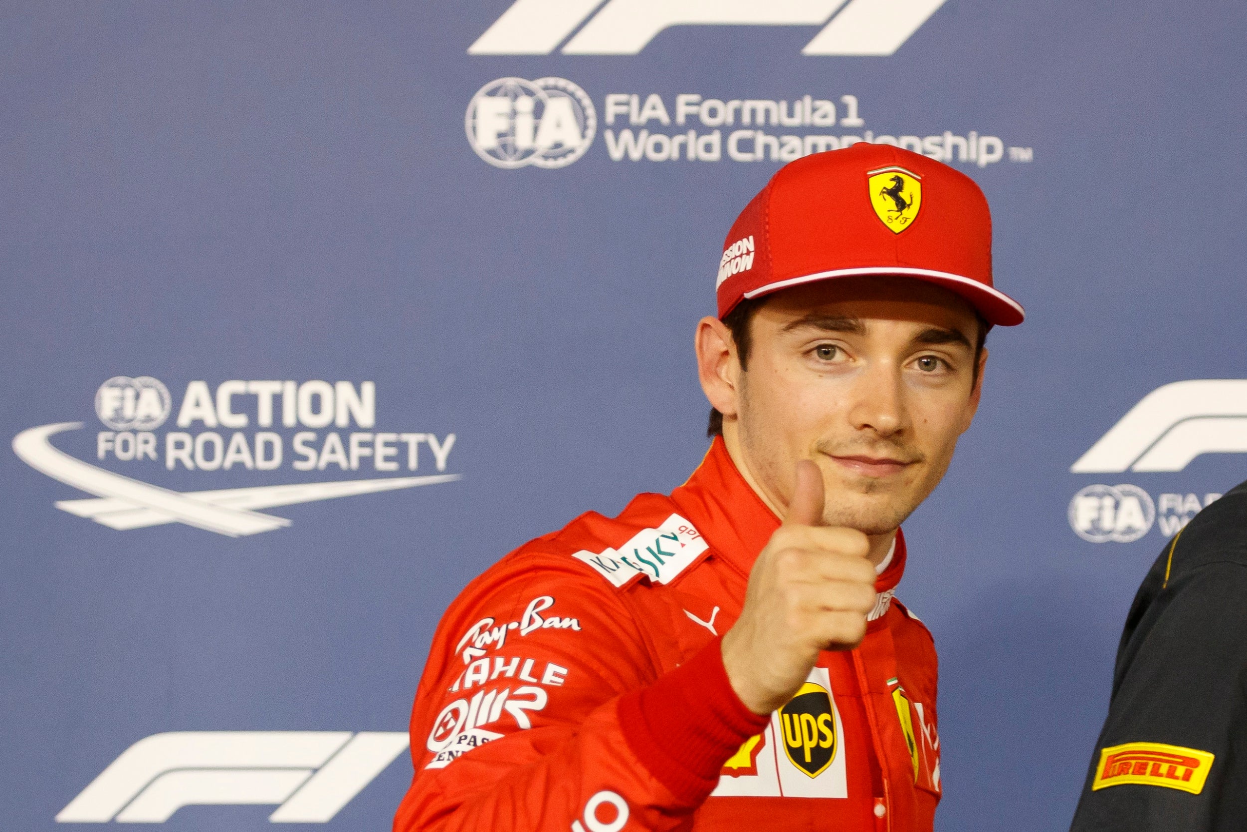 Charles Leclerc took the first pole position of his F1 career