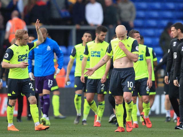 Huddersfield Town have been relegated from the Premier League after defeat by Crystal Palace