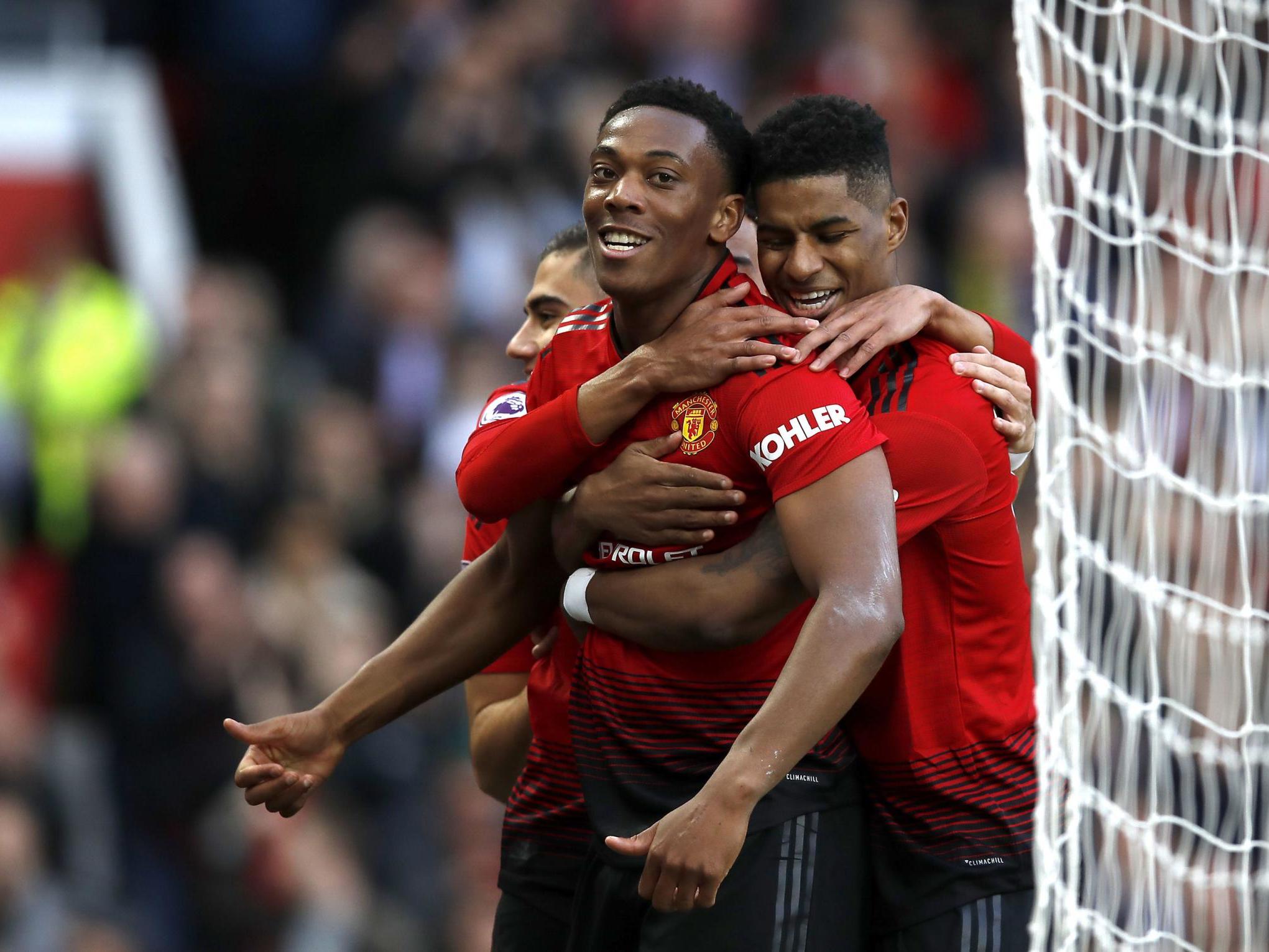 Anthony Martial celebrates putting United two in front