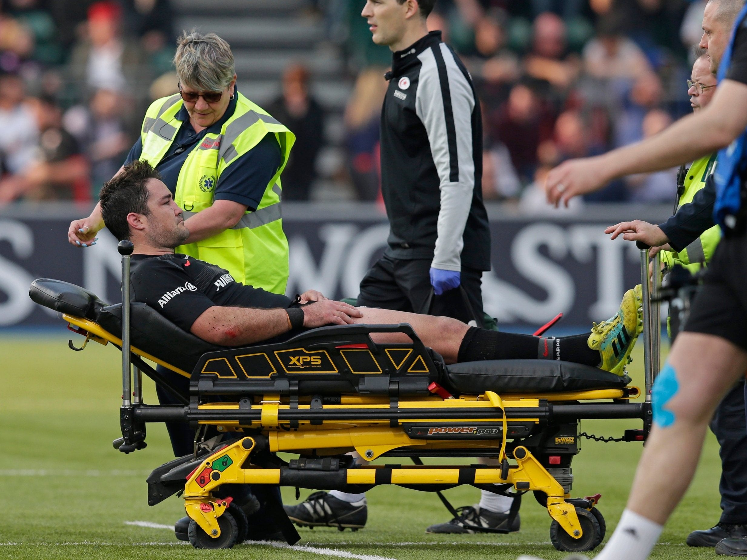 But Barritt left on a stretcher in the only blemish to Saracens' day