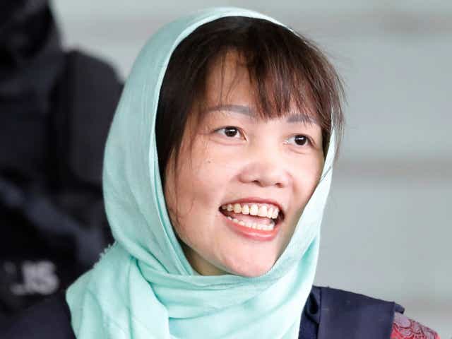 Vietnamese Doan Thi Huong leaves Shah Alam High Court in Shah Alam, Malaysia, on 1 April 2019.