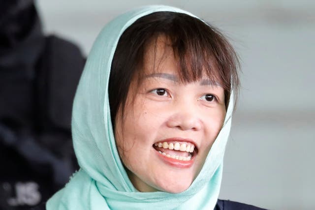 Vietnamese Doan Thi Huong leaves Shah Alam High Court in Shah Alam, Malaysia, on 1 April 2019.