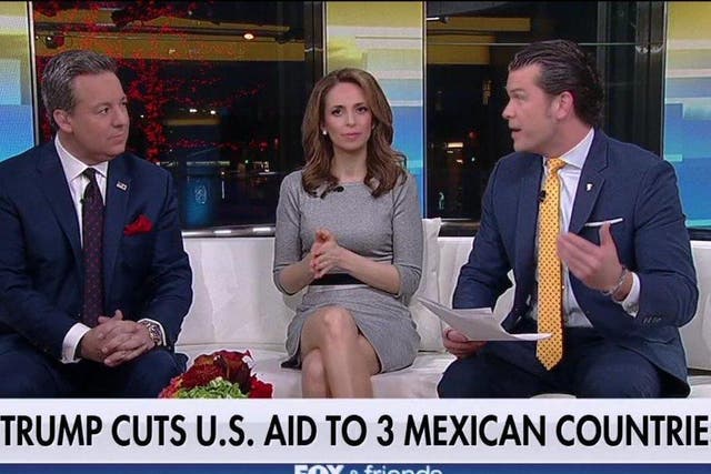 Fox News apologised for airing an on-screen graphic inaccurately reporting Donald Trump was planning to reduce aid to “three Mexican countries” last week.
