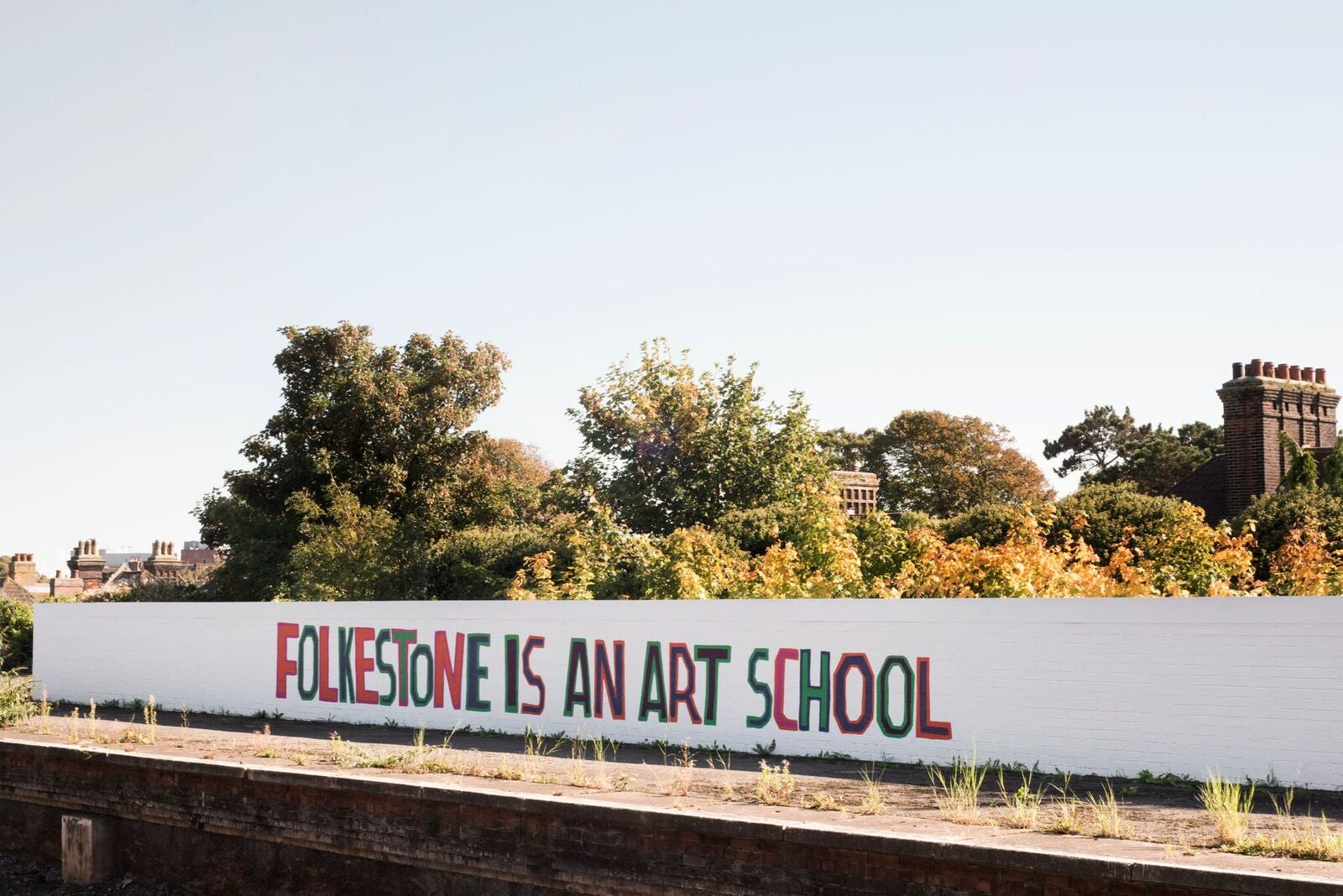 The ‘Folkestone is an art school’ sign sums up the town’s creative revival