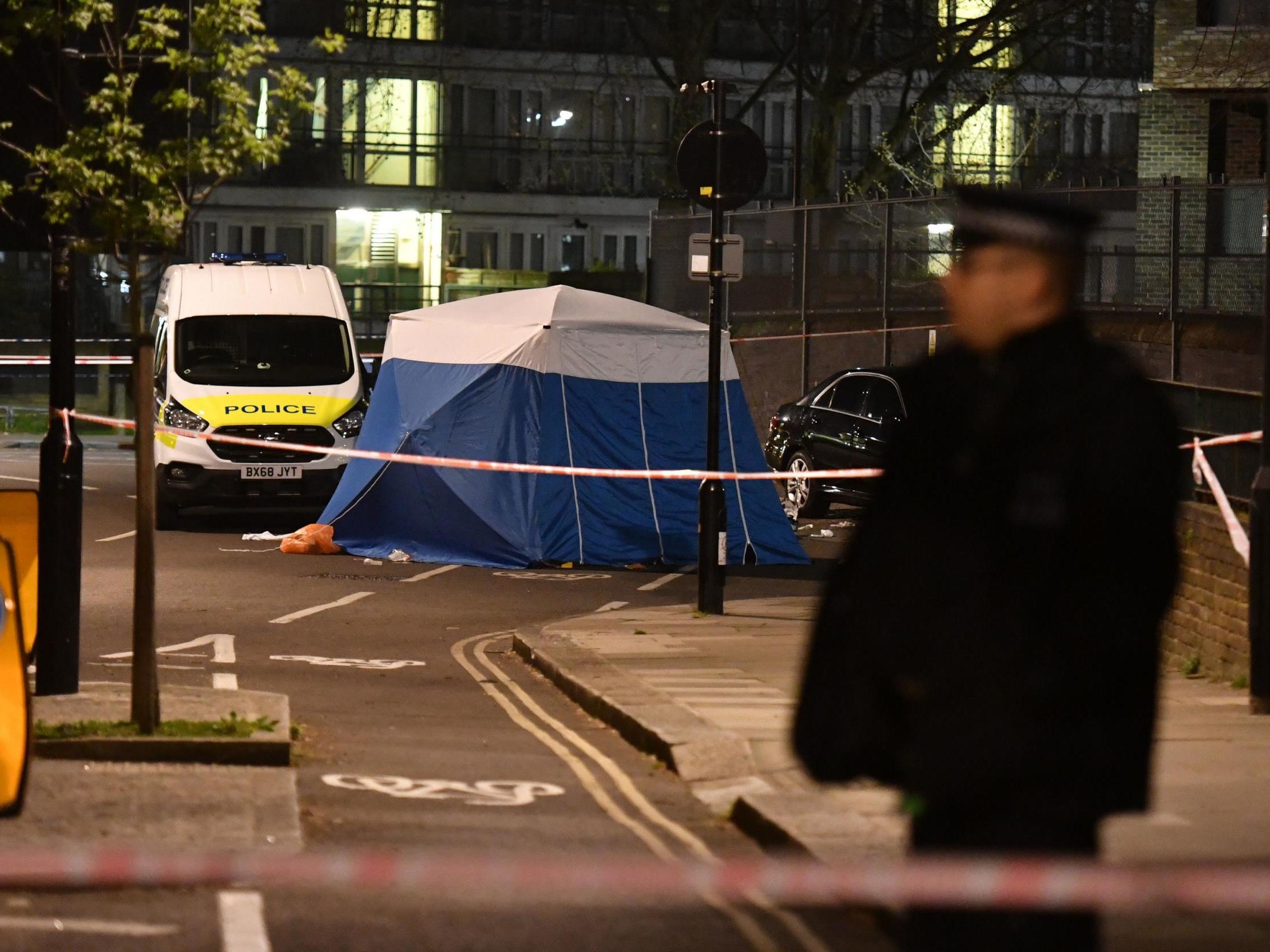 The scene after a stabbing this month in Kentish Town, London