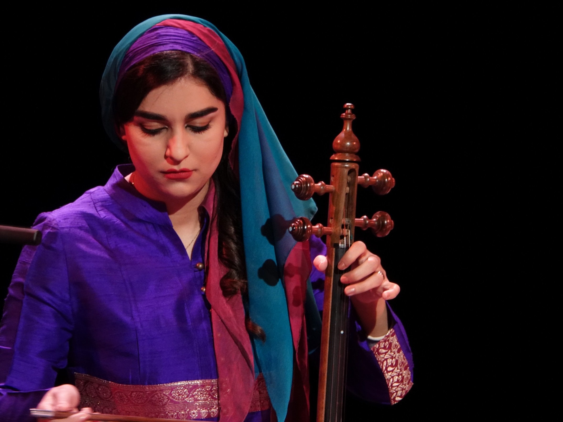 Spike-fiddle virtuoso Nazanin Ghanizadeh gave some exquisite solos