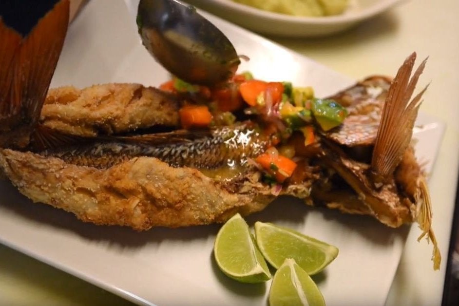 Chef Jose Enrique's snapper dish cooked in Puerto Rico