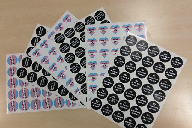Pronoun stickers are being giving out in secondary schools in Brighton to raise awareness