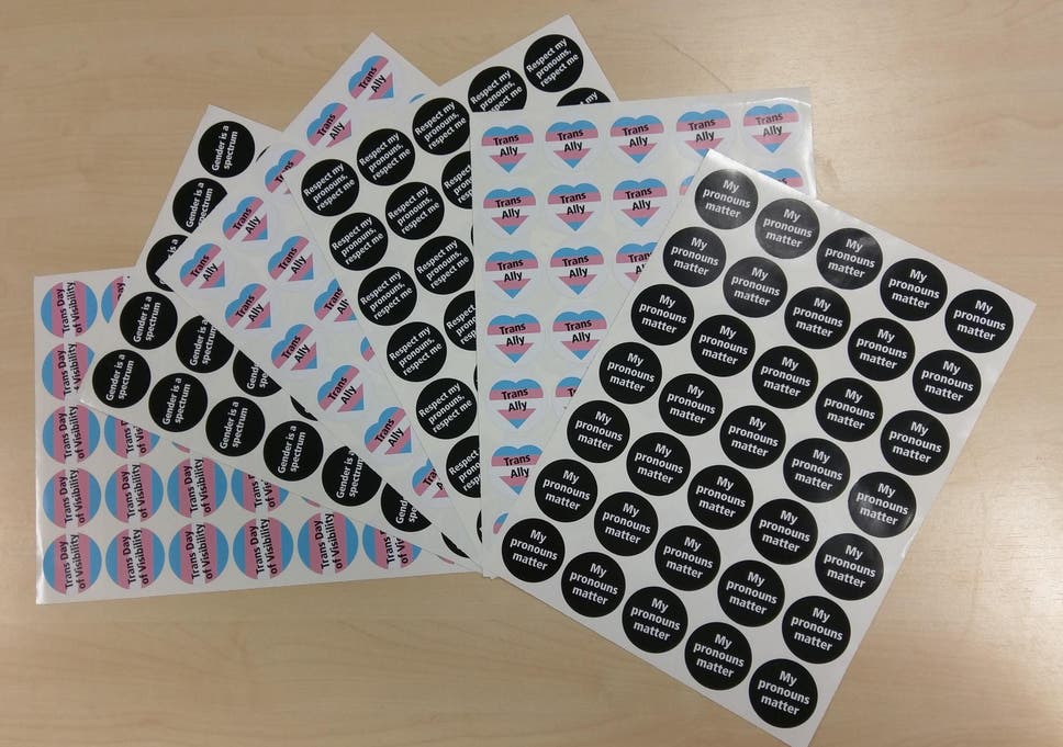 Pronoun stickers are being giving out in secondary schools in Brighton to raise awareness