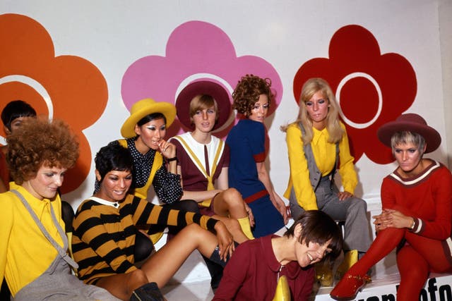 Mary Quant and models at the Quant Afoot footwear collection launch, 1967