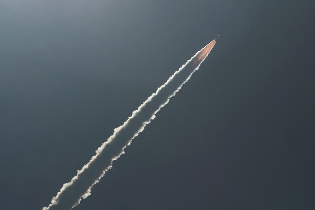 India's Polar Satellite Launch Vehicle (PSLV) C45, carrying Electromagnetic Spectrum Measurement satellite 'EMISAT' and 28 other satellites