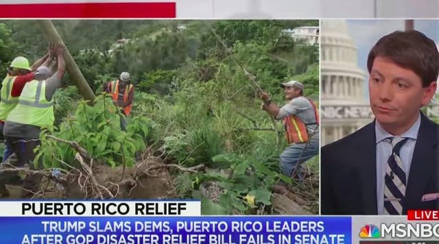 White House spokesperson Hogan Gidley referred to Puerto Rico as "that country" twice during an interview with MSNBC's Hallie Jackson.