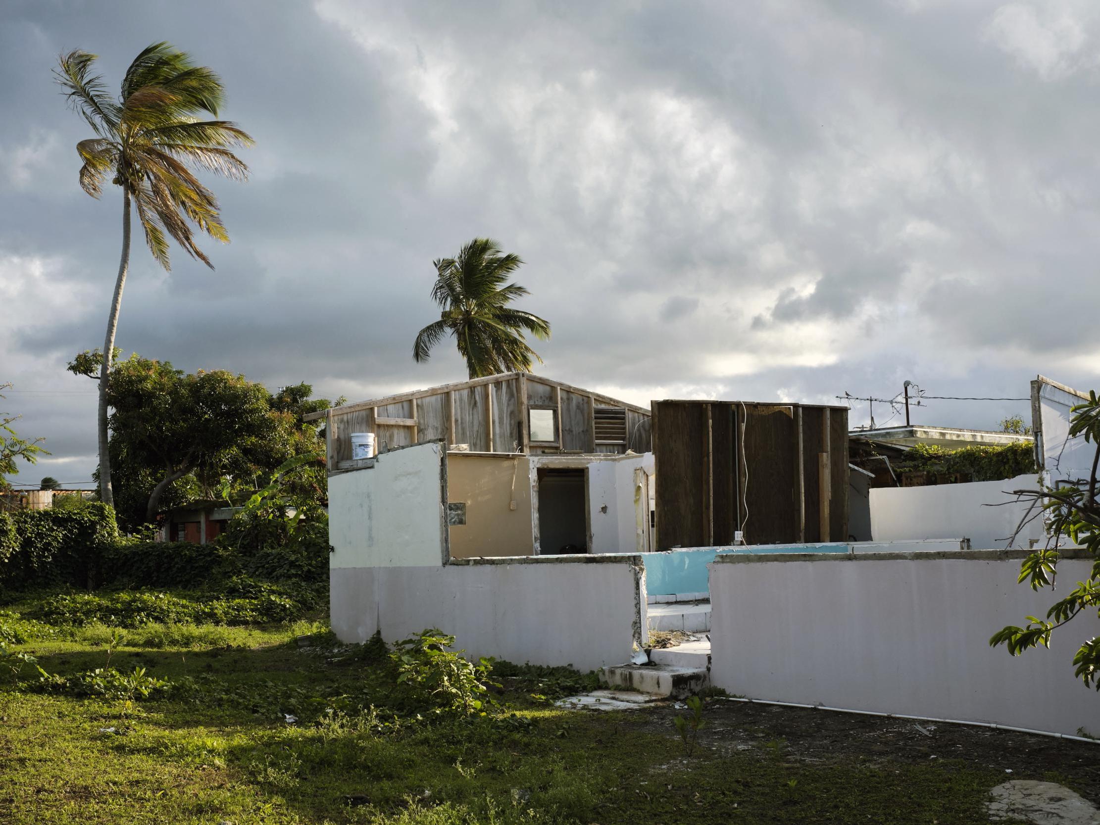 A church destroyed by Hurricane Maria in Guaynabo, Puerto Rico