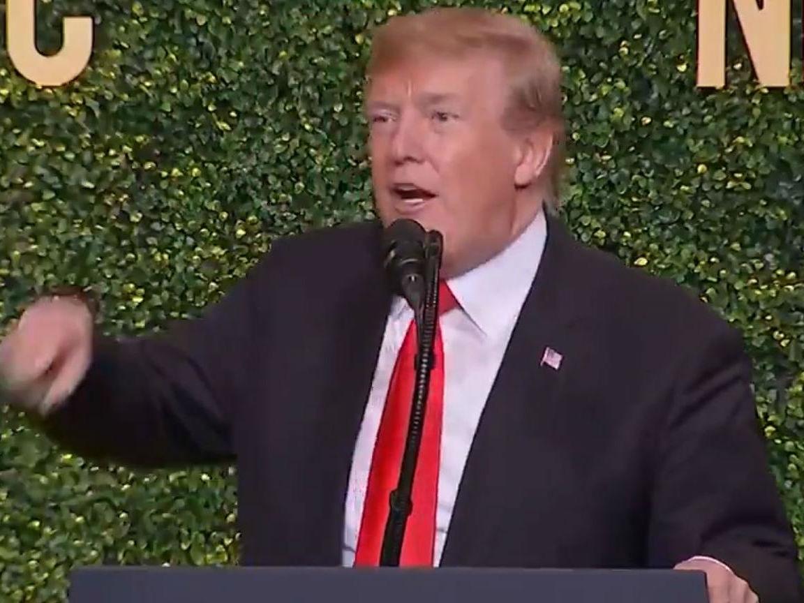 Trump addresses National Republican Congressional Committee annual fundraiser on 2 April, 2019