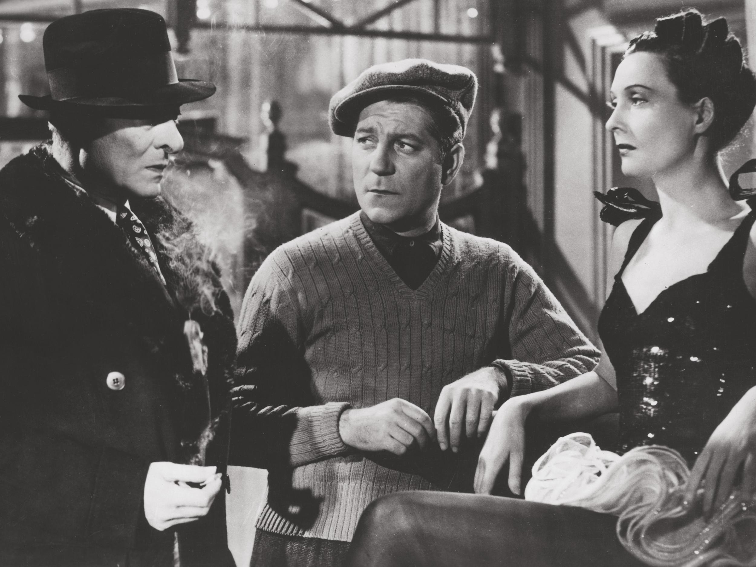 Gabin (centre), with Jules Berry and Arletty (1939)