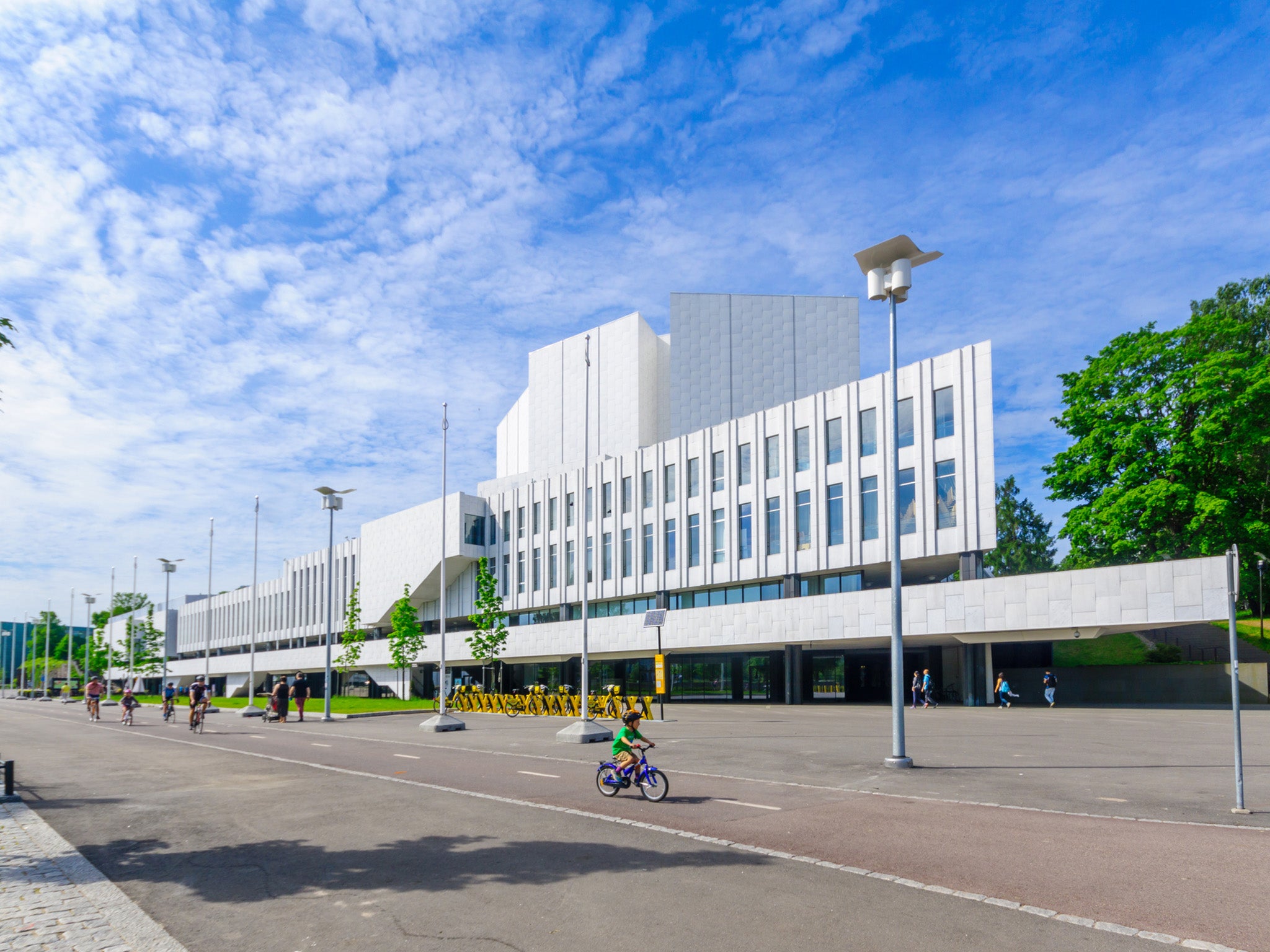 Finlandia Hall in Helsinki, Finland designed by Alvar Aalto from 1967 to 1971