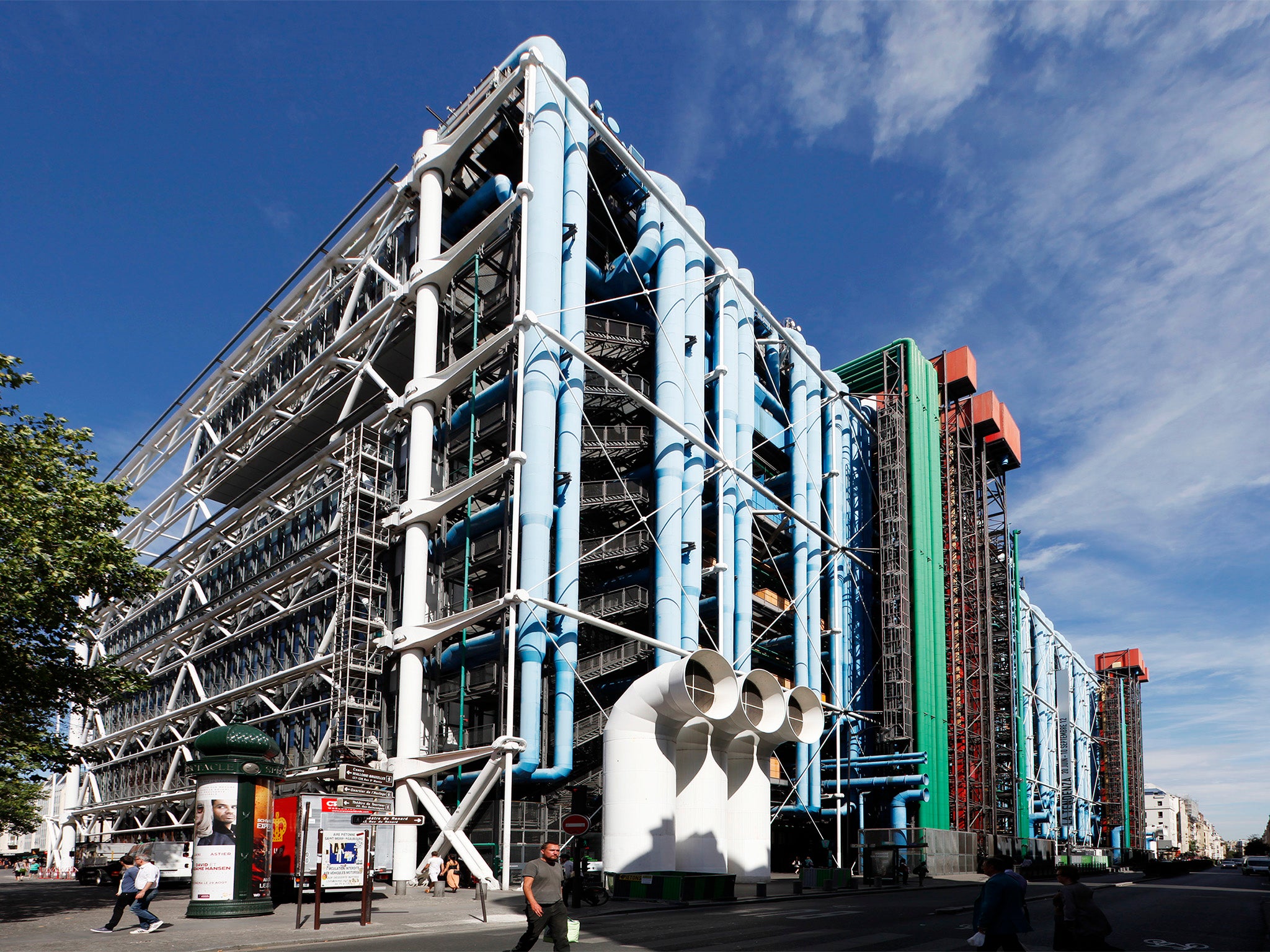 The Pompidou Centre in Paris, France built in 1977