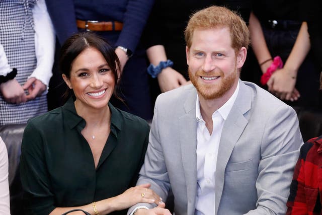 Meghan, Duchess of Sussex and Prince Harry, Duke of Sussex make an official visit to the Joff Youth Centre in Peacehaven, Sussex on 3 October last year