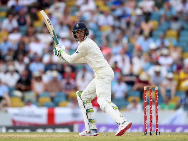 Keaton Jennings in action for England during the tour of Sri Lanka