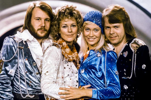 Benny Andersson, Anni-Frid Lyngstad, Agnetha Faltskog and Björn Ulvaeus are pictured in Stockholm in 1974.