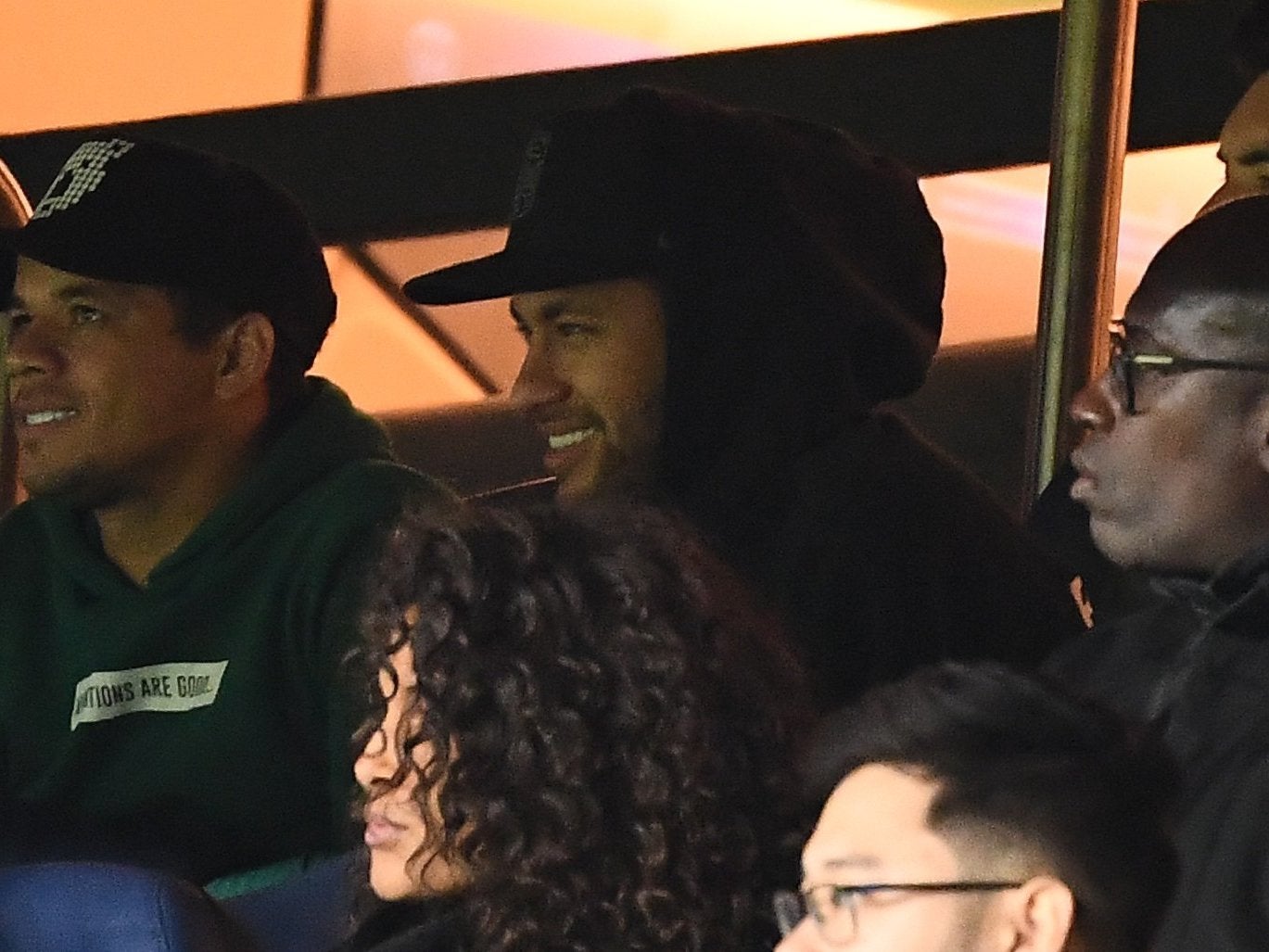 Neymar watched his team win at the Parc des Princes