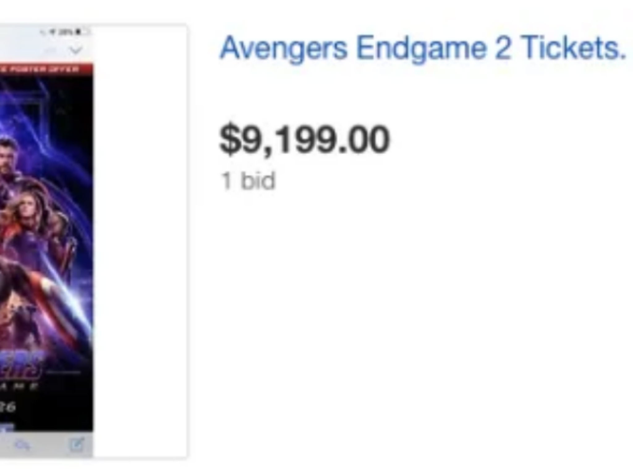 Two tickets for a US screening are going for over $9,000