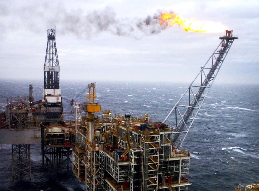 <p>Oil rig in the North Sea</p>