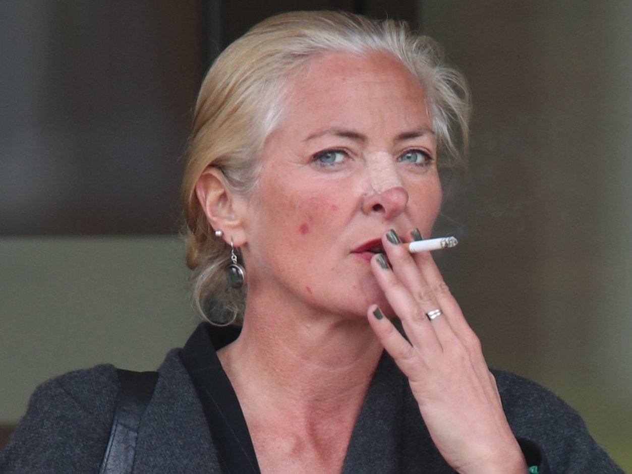 Simone Burns outside Isleworth Crown Court in London where she appeared for sentencing on 4 April