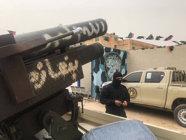 Militia opposed to Khalifa Haftar forces in Zawiya on Friday, 5 April