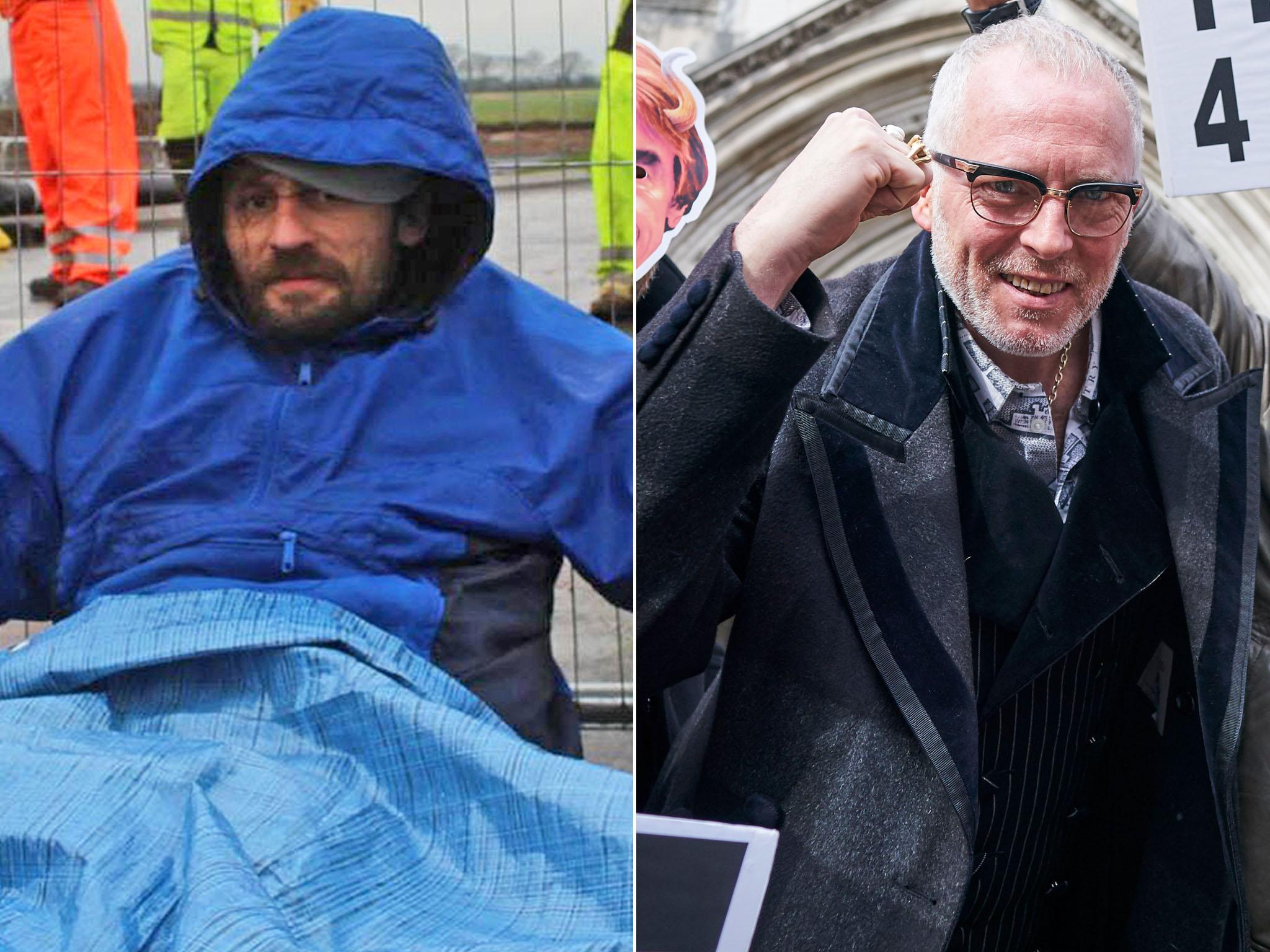Joe Boyd (left) and Joe Corre (right) appealed an injunction granted to Ineos to prevent protest at its fracking sites
