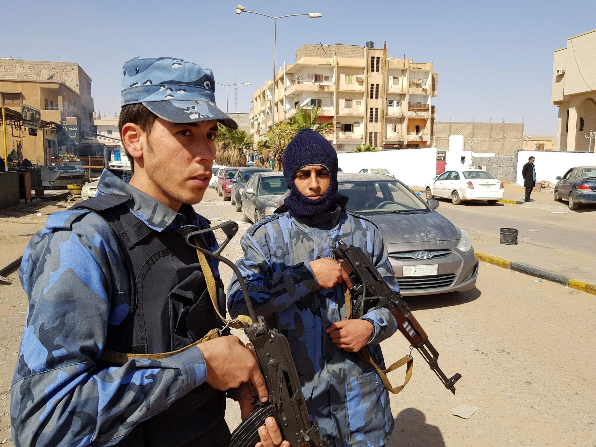 Forces loyal to Khalifa Haftar patrol the southern Libyan city of Sebha