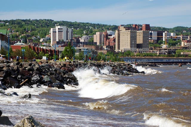The lakefront city of Duluth, Minnesota, is one of the places expected to become a 'climate haven' for Americans escaping flooding, drought and stifling heat