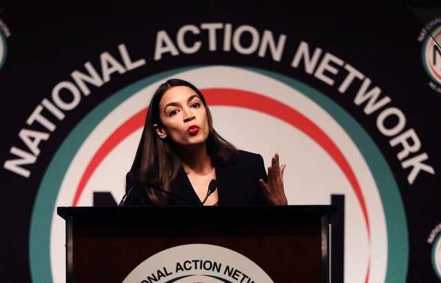 The congresswoman spoke at an event in New York organised by Al Sharpton