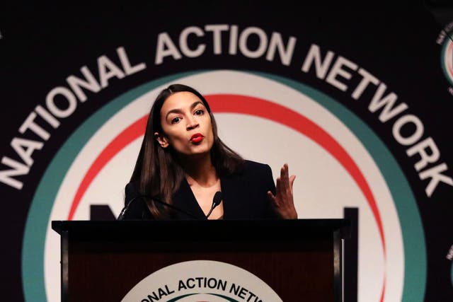 The congresswoman spoke at an event in New York organised by Al Sharpton